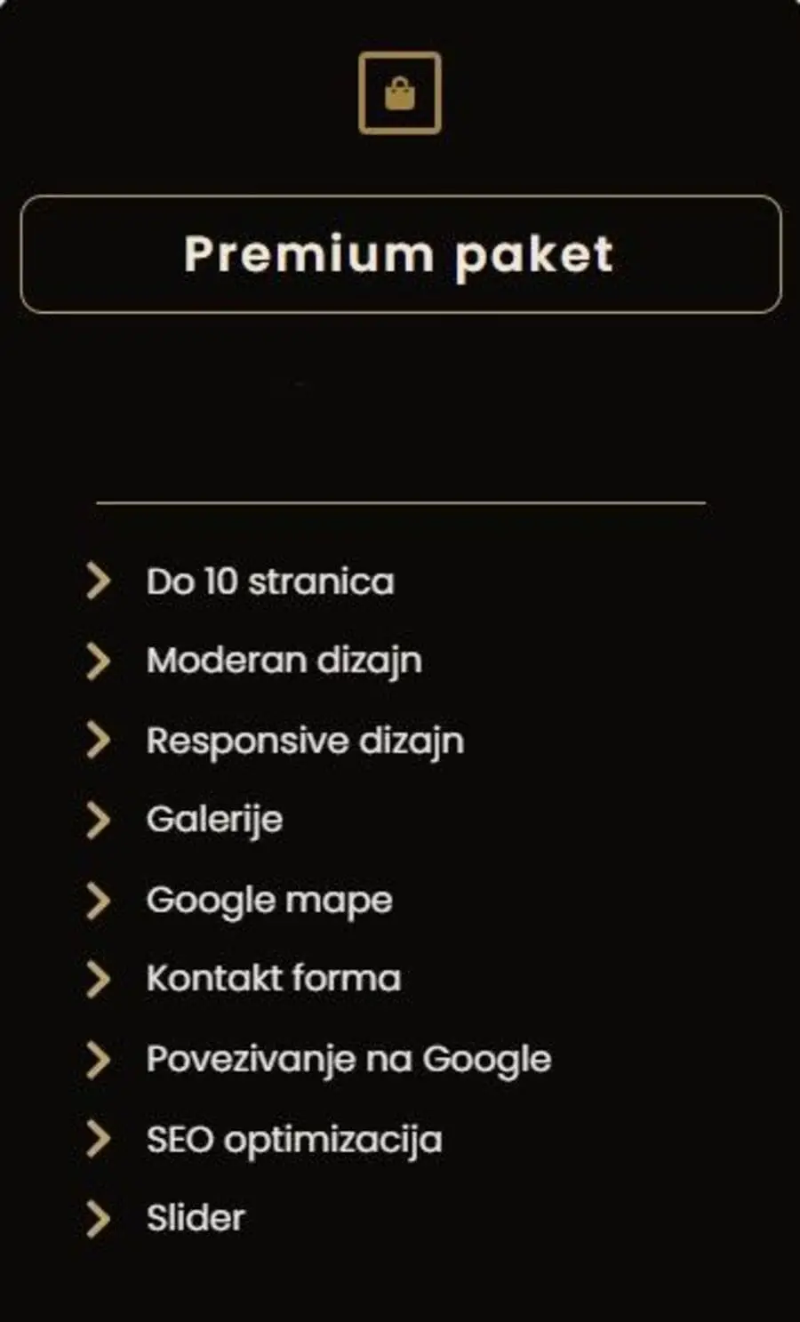 Cene izrade sajta-Premium paket